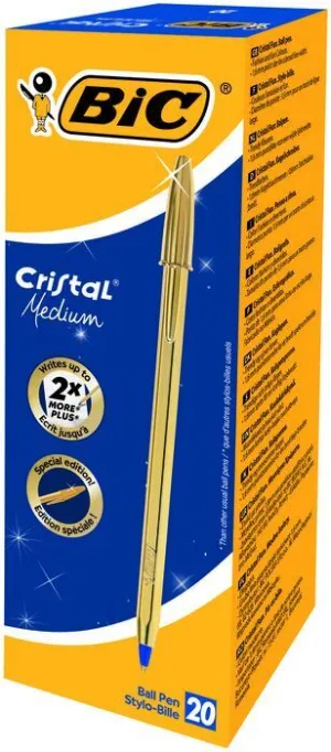 BOLIGRAFO BIC CRISTAL ORO ( TINTA AZUL)