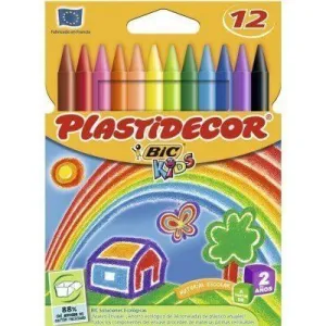 CAJA PLASTIDECOR 12 COLORES