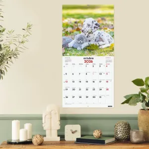 CALENDARIO 2026 PARED 30X30 PERROS Y GATOS