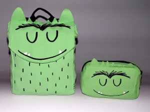 MOCHILA MONSTRUO DE COLORES VERDE 100% ALGODON