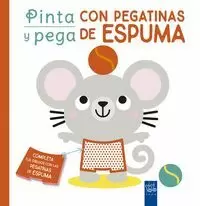 PINTA Y PEGA CON PEGATINAS DE ESPUMA. NARANJA